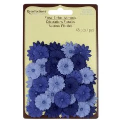 Wholesale 🧨 12 Packs: 48 ct. (576 total) Blue Button Daisy Embellishments by Recollections™ ⌛