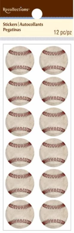 Flash Sale 🎁 Baseball Puffy Repeat Stickers by Recollections™ ❤️