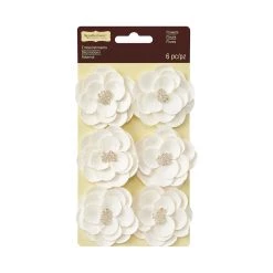 Best reviews of 🥰 12 Packs: 6 ct. (72 total) Signature™ White Mulberry Flower Embellishments by Recollections™ 😍