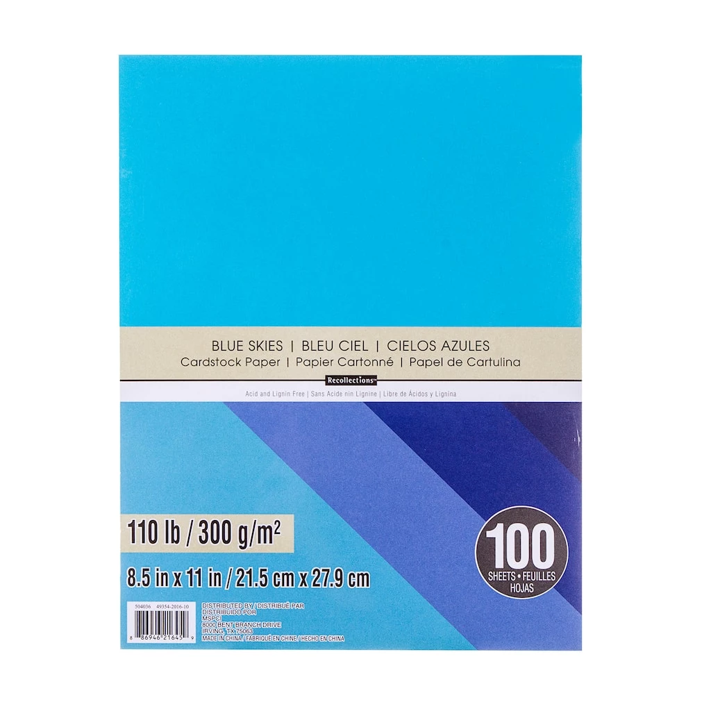 Coupon ⌛ 6 Packs: 100 ct. (600 total) Blue Skies 8.5" x 11" Cardstock Paper by Recollections™ ⭐ 1 Coupon ⌛ 6 Packs: 100 ct. (600 total) Blue Skies 8.5" x 11" Cardstock Paper by Recollections™ ⭐