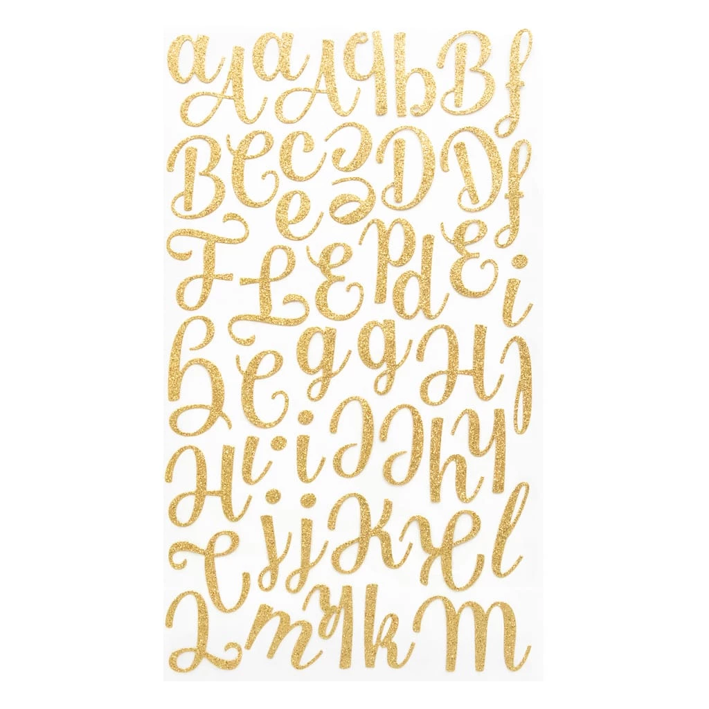 Promo 🛒 Gold Glitter Script Alphabet Stickers by Recollections™ 🎁 3 Promo 🛒 Gold Glitter Script Alphabet Stickers by Recollections™ 🎁 - Image 3