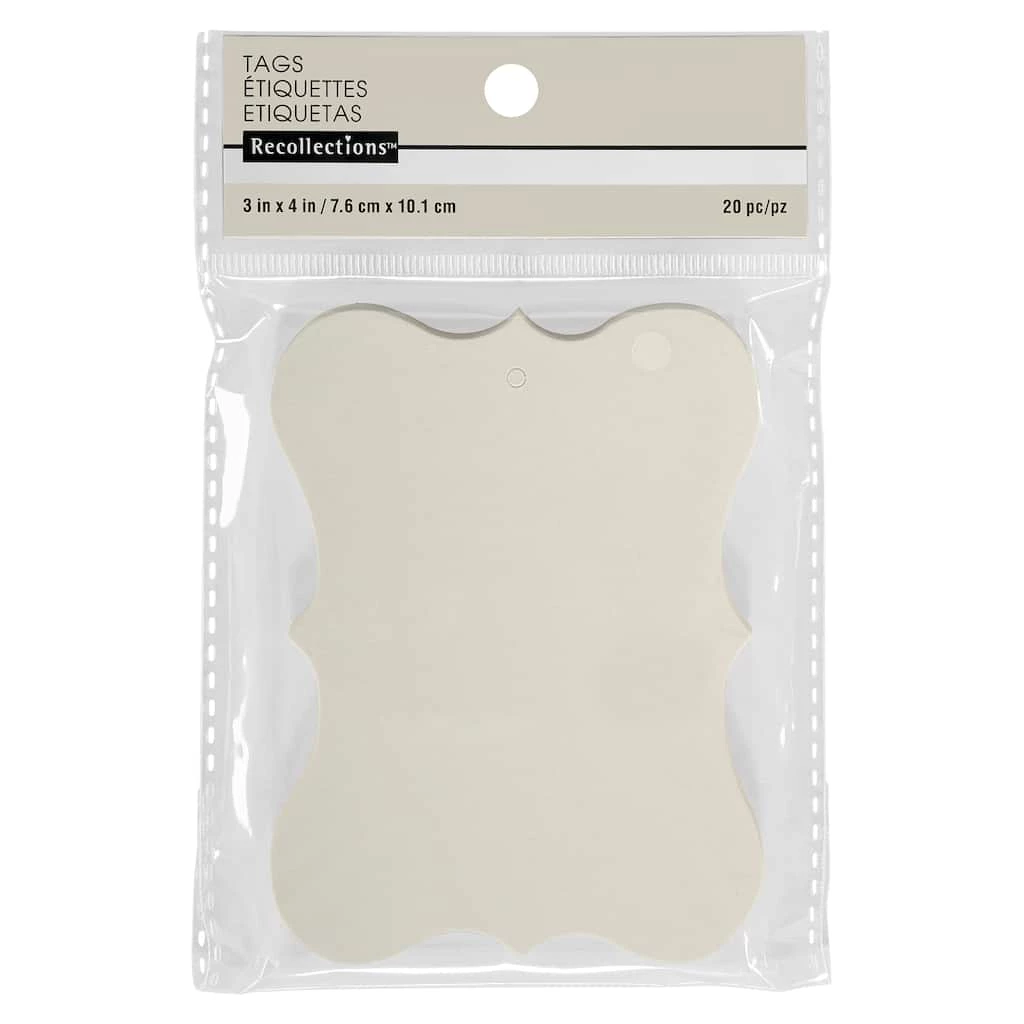 Hot Sale ✨ 12 Packs: 20 ct. (240 total) Ivory Tags by Recollections™ 🛒 1 Hot Sale ✨ 12 Packs: 20 ct. (240 total) Ivory Tags by Recollections™ 🛒