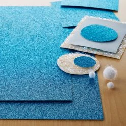 Alternative view of Best deal ❤️ Blue Bermuda Silk Glitter Paper by Recollections®, 12" x 12" ✔️