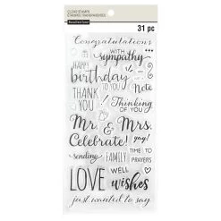 Outlet 😀 Phrases Clear Stamps by Recollections™ 🛒
