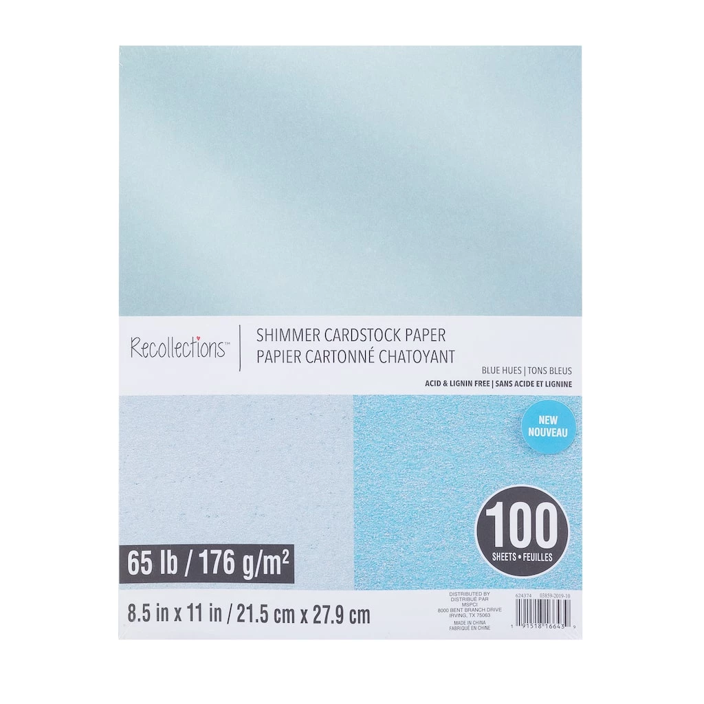 Cheap 🌟 9 Packs: 100 ct. (900 total) Blue Hues Shimmer 8.5" x 11" Cardstock Paper by Recollections™ ⌛ 1 Cheap 🌟 9 Packs: 100 ct. (900 total) Blue Hues Shimmer 8.5" x 11" Cardstock Paper by Recollections™ ⌛