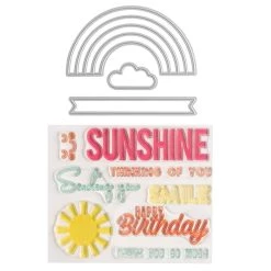 Buy 🛒 Rainbow Clear Stamp & Die Set by Recollections™ 🎁