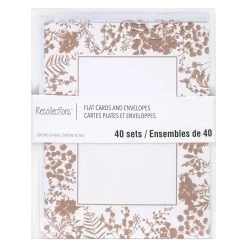 New 👏 Floral Flat Cards & Envelopes by Recollections™, 4.25" x 5.5" ❤️
