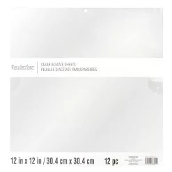 Budget 🧨 Clear Acetate Sheets by Recollections™, 12" x 12" ✔️