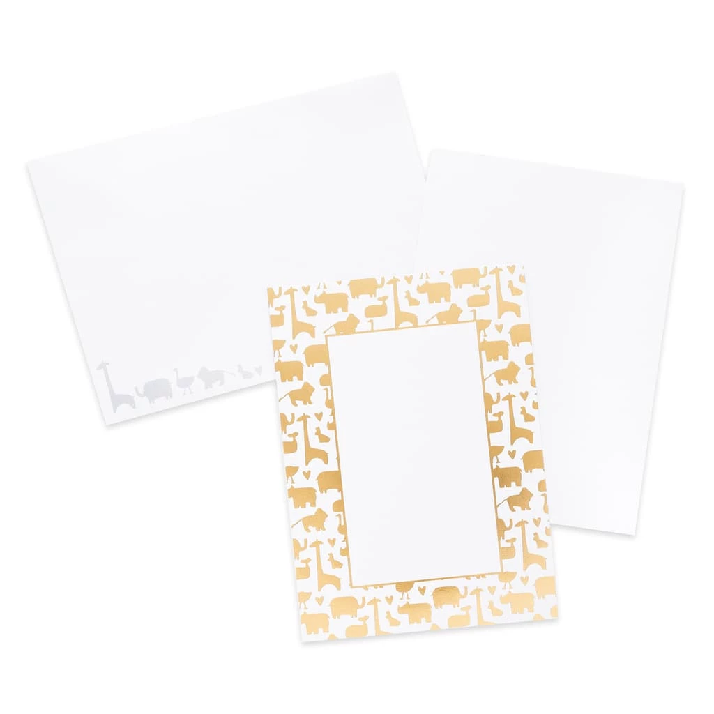 Outlet ๐งจ 12 Packs: 10 ct. (120 total) 5" x 7" Gold Animals Flat Cards & Envelopes by Recollections™ โ๏ธ 3 Outlet ๐งจ 12 Packs: 10 ct. (120 total) 5" x 7" Gold Animals Flat Cards & Envelopes by Recollections™ โ๏ธ - Image 3