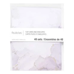 Best Sale ⭐ Gray Watercolor Flat Cards & Envelopes by Recollections™, 4.25" x 5.5" 🛒