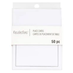 Buy ๐ 12 Packs: 50 ct. (600 total) Black Trim Place Cards by Recollections™ ๐