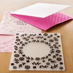 Alternative view of Coupon ❤️ Floral Circle Embossing Folder by Recollections™ 🔥