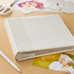 Alternative view of Best reviews of ⌛ Gray Gingham 2-Up Photo Album by Recollections™ 🌟