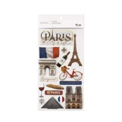 Wholesale 🎁 12 Pack: Paris Dimensional Stickers by Recollections™ ⌛