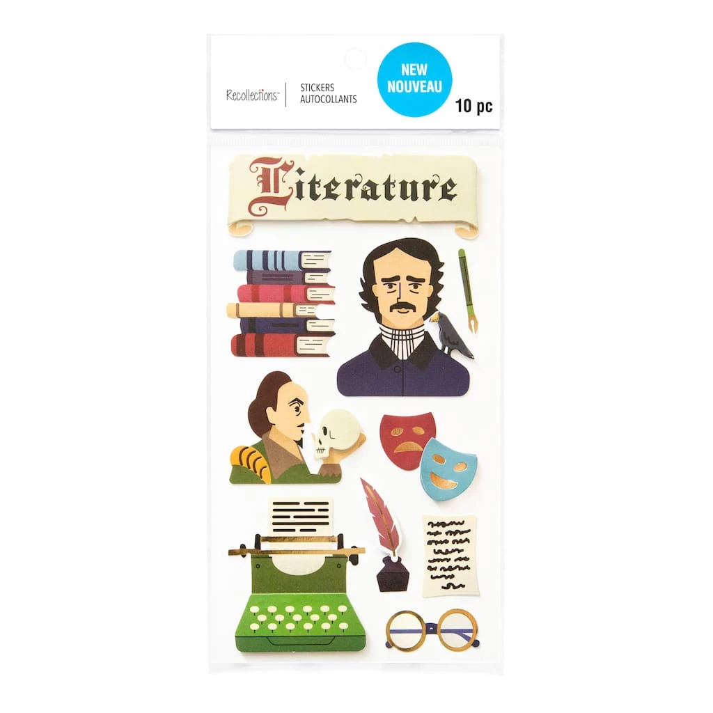 Wholesale 🎉 12 Pack: Literature Stickers by Recollections™ 🥰 1 Wholesale 🎉 12 Pack: Literature Stickers by Recollections™ 🥰