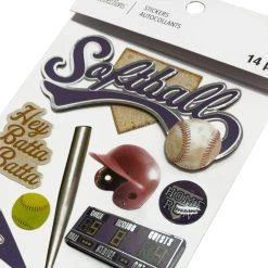 Alternative view of Wholesale ⭐ 12 Pack: 🤩 Softball Dimensional Stickers by Recollections™ ✨