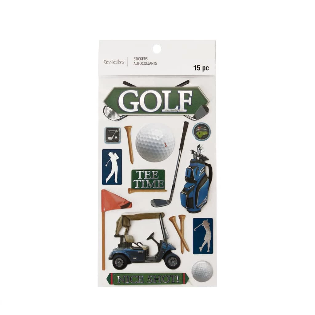 Budget 🛒 12 Pack: Golf Stickers by Recollections™ 😀 1 Budget 🛒 12 Pack: Golf Stickers by Recollections™ 😀