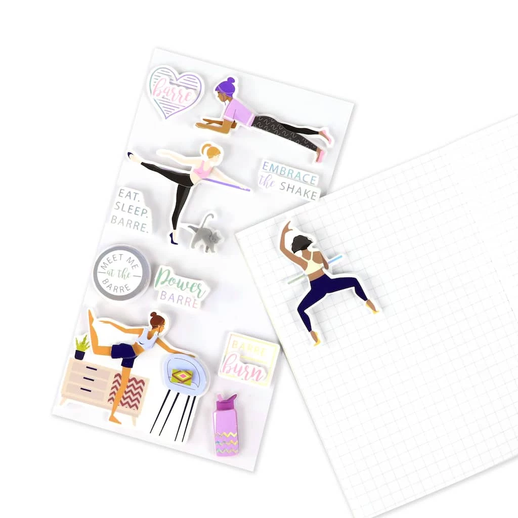 Buy ❤️ 12 Pack: Barre Stickers by Recollections™ 🤩 4 Buy ❤️ 12 Pack: Barre Stickers by Recollections™ 🤩 - Image 4