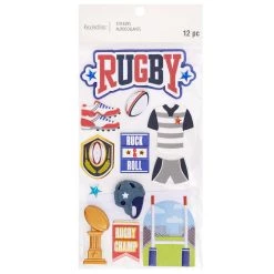 Hot Sale 💯 12 Pack: Rugby Dimensional Stickers by Recollections™ 🎉