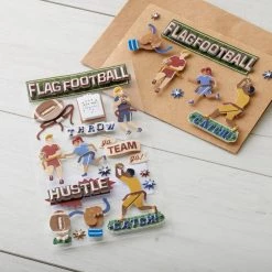 Alternative view of Best deal 👏 Flag Football Dimensional Stickers by Recollections™ ⌛