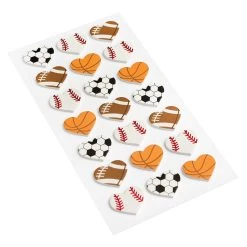 Alternative view of Best reviews of ⭐ 12 Pack: Heart Sports Ball Dimensional Stickers by Recollections™ ⌛