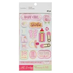 Best Pirce ✔️ Traditional Baby Girl Dimensional Sticker Flip Pack by Recollections™ 🛒 -Michaels Stores 10668501 1