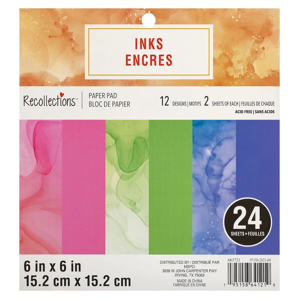 Buy ✔️ 12 Pack: Inks Paper Pad by Recollections™, 6" x 6" 👏 1 Buy ✔️ 12 Pack: Inks Paper Pad by Recollections™, 6" x 6" 👏
