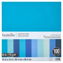 Best Pirce ❤️ Blue Palette 12" x 12" Cardstock Paper by Recollections™, 100 Sheets ⭐