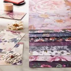 Alternative view of Best deal ⌛ 6 Pack: Dark Watercolor Florals Paper Pad by Recollections™, 12" x 12" ✨