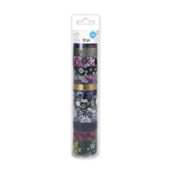 Best deal ⌛ 12 Pack: Black Floral Crafting Tape Set by Recollections™ 🎁