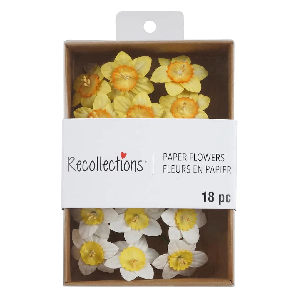 Wholesale 🥰 12 Packs: 18 ct. (216 total) Yellow & White Daffodil Paper Flowers by Recollections™ ✨ 1 Wholesale 🥰 12 Packs: 18 ct. (216 total) Yellow & White Daffodil Paper Flowers by Recollections™ ✨