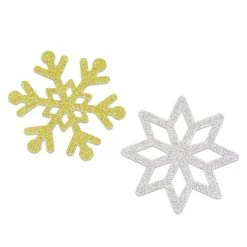 Alternative view of Wholesale 😍 Silver & Gold Snowflake Christmas Stickers by Recollections™ 🔔