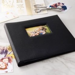 Alternative view of Best Pirce 🎁 6 Pack: Black Faux Leather Scrapbook by Recollections® 🧨
