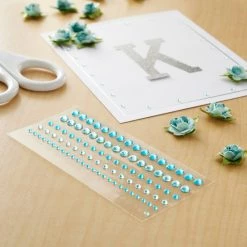 Promo ⌛ 12 Packs: 116 ct. (1392 total) Turquoise Assorted Rhinestone Stickers by Recollections™ 🎉 -Michaels Stores MP327130 20