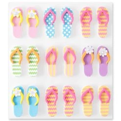 Best Pirce ❤️ 12 Pack: 18 ct. (216 total) Flip Flop Dimensional Stickers by Recollections™ Signature™ 🛒 -Michaels Stores MP397313 21