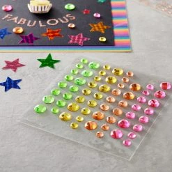 Outlet 🌟 12 Packs: 72 ct. (864 total) Neon Rhinestone Stickers by Recollections™ 👍 -Michaels Stores MP399221 20