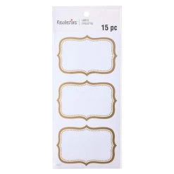 Budget ✔️ 12 Packs: 15 ct. (180 total) White & Gold Scalloped Tags by Recollections™ ✔️