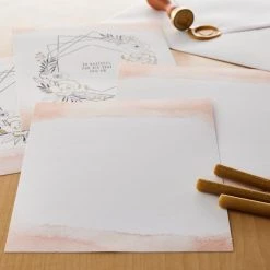 Alternative view of Budget 💯 8 Packs: 40 ct. (320 total) Blush Watercolor Flat Cards & Envelopes by Recollections™, 5" x 7" 🎁