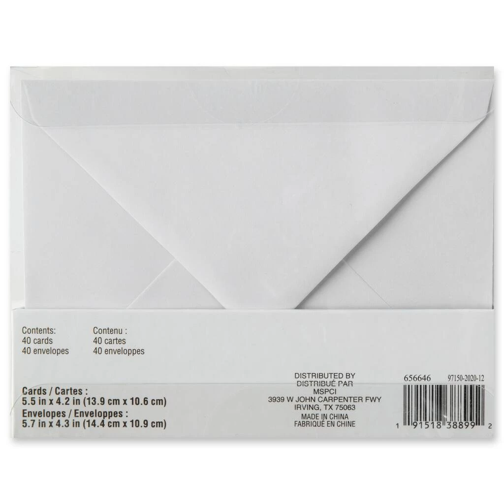 Brand new ✨ 6 Packs: 40 ct. (240 total) 5.5" x 4.2" Embossed Thank You Cards & Envelopes by Recollections™ ❤️ 3 Brand new ✨ 6 Packs: 40 ct. (240 total) 5.5" x 4.2" Embossed Thank You Cards & Envelopes by Recollections™ ❤️ - Image 3