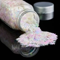 Alternative view of Best Pirce ✨ 12 Pack: Specialty Polyester Glitter White Iridescent Snowflakes by Recollections™ 🛒