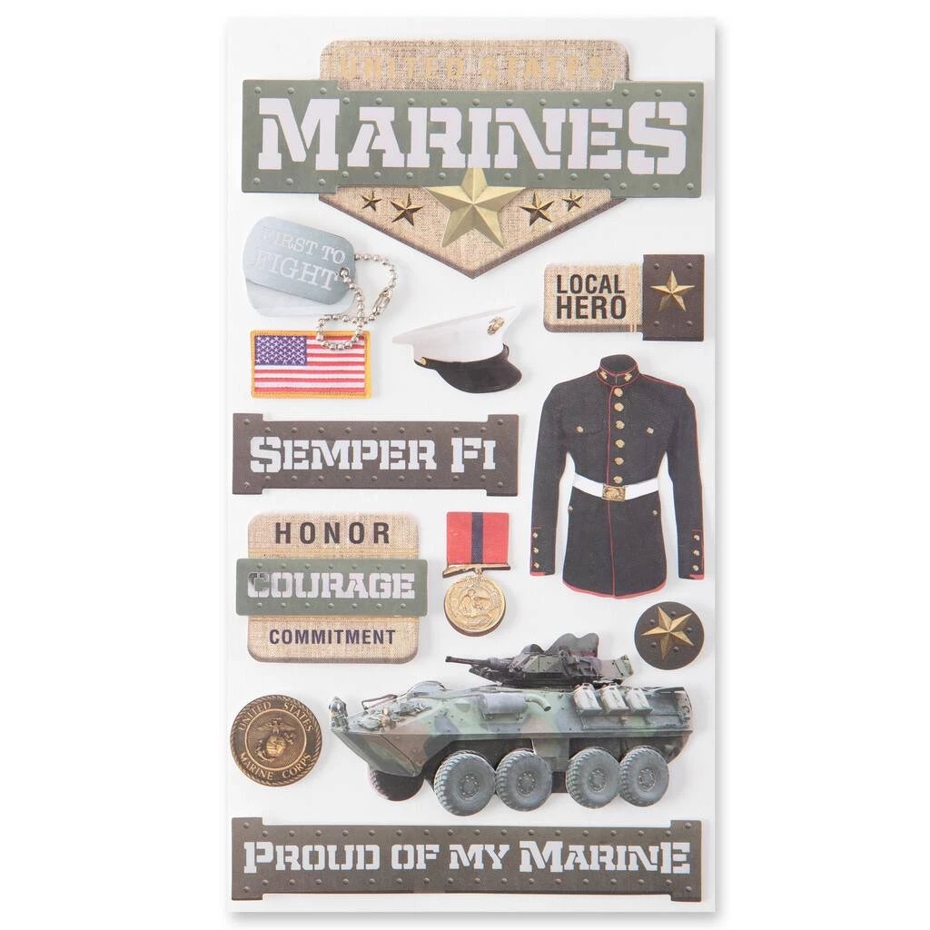 Hot Sale ⭐ 12 Pack: Marine Corps Dimensional Stickers by Recollections™ 🔥 4 Hot Sale ⭐ 12 Pack: Marine Corps Dimensional Stickers by Recollections™ 🔥 - Image 4