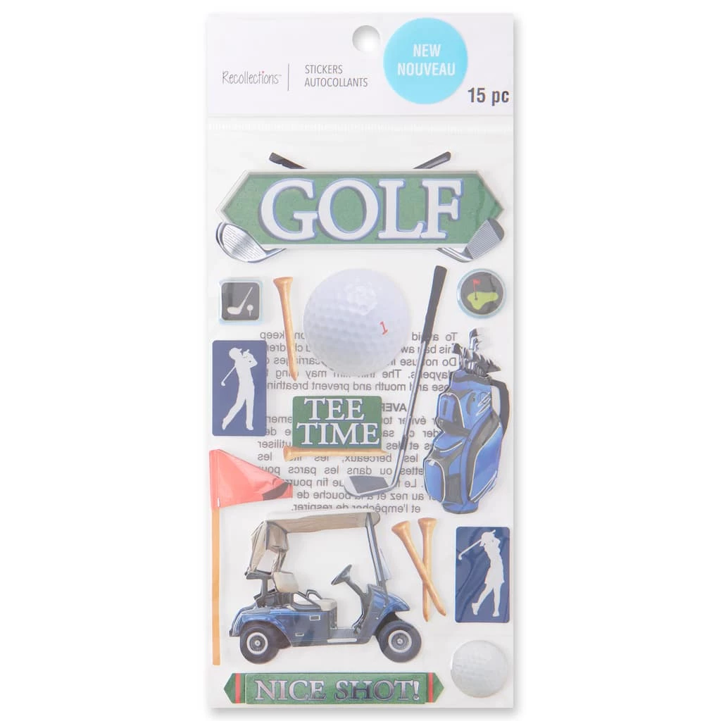 Budget 🛒 12 Pack: Golf Stickers by Recollections™ 😀 4 Budget 🛒 12 Pack: Golf Stickers by Recollections™ 😀 - Image 4