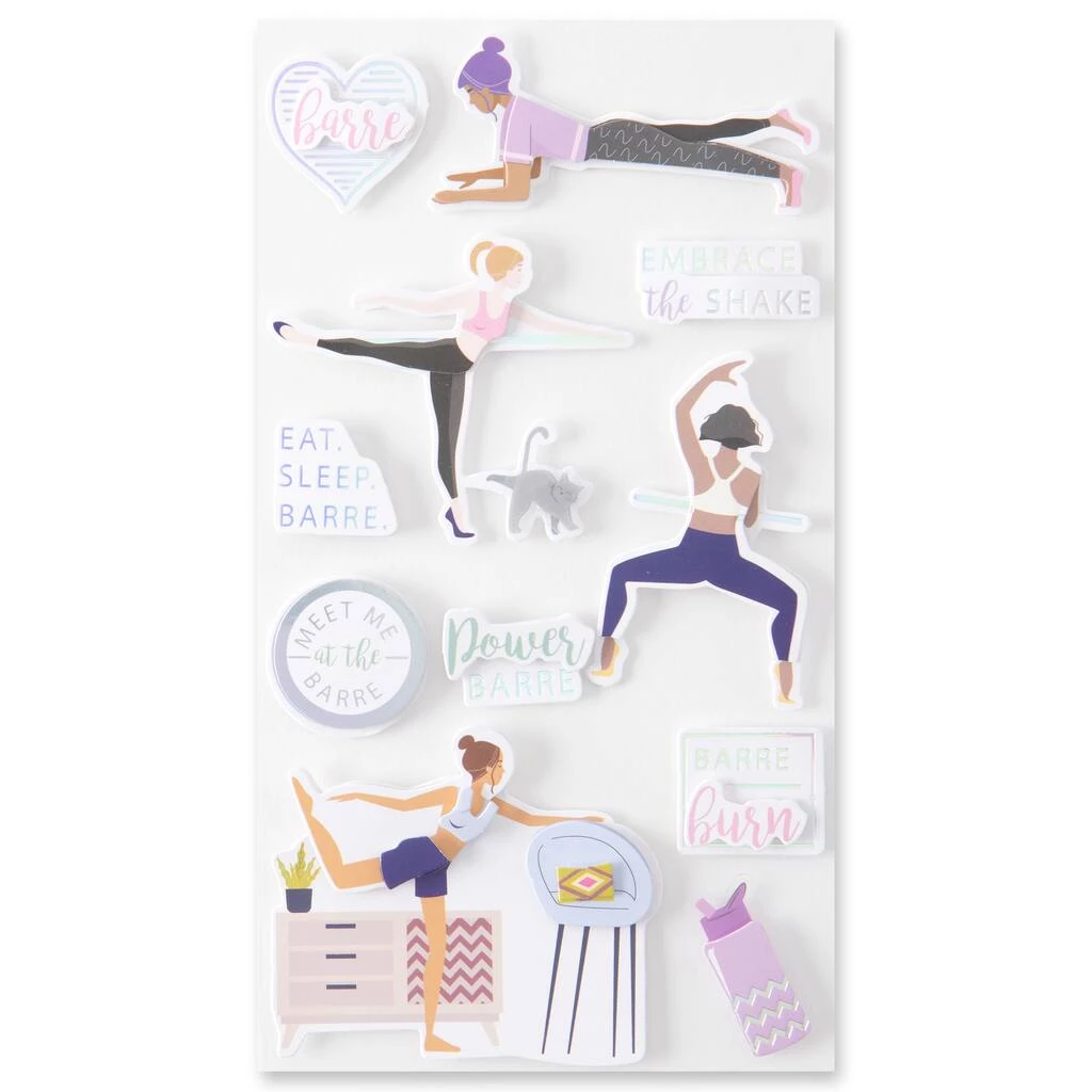 Buy ❤️ 12 Pack: Barre Stickers by Recollections™ 🤩 6 Buy ❤️ 12 Pack: Barre Stickers by Recollections™ 🤩 - Image 6